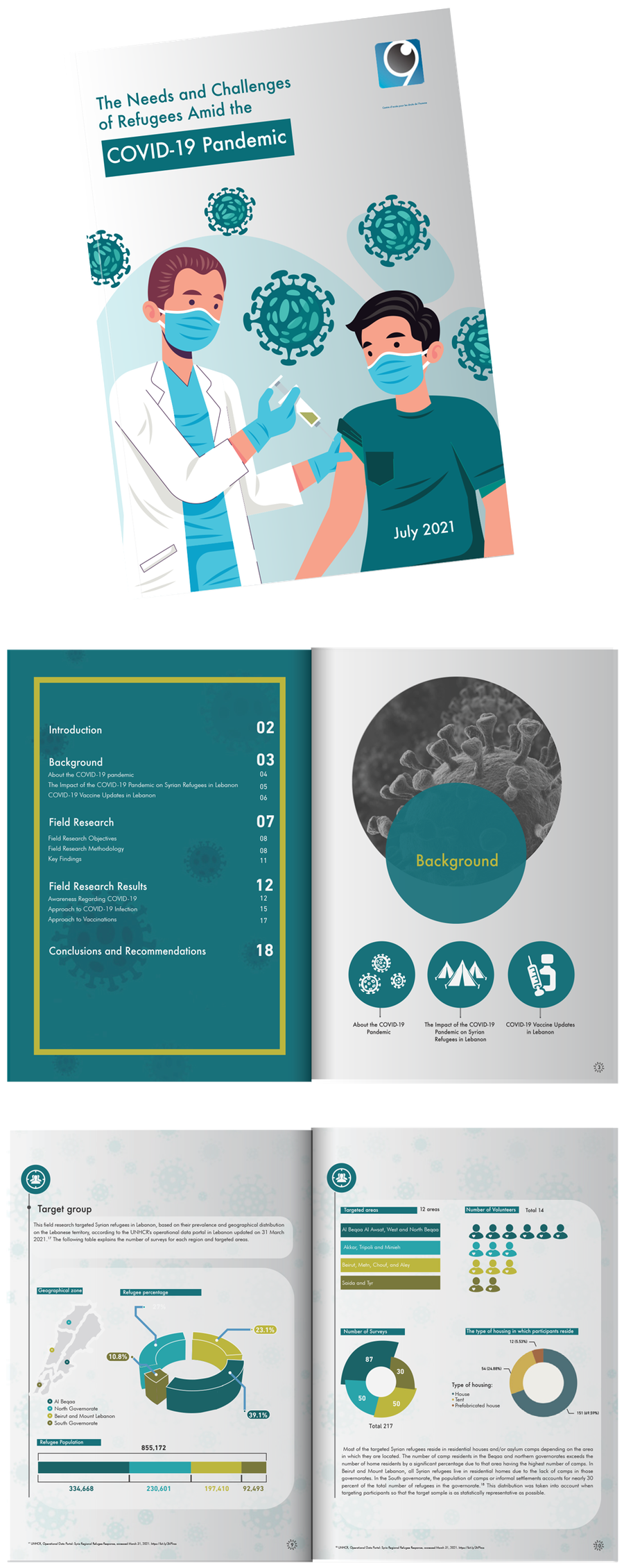 Corona Campaign report design mockup