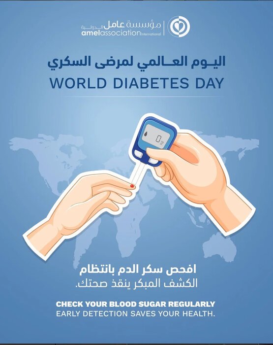 Amel Association World Diabetes Day poster