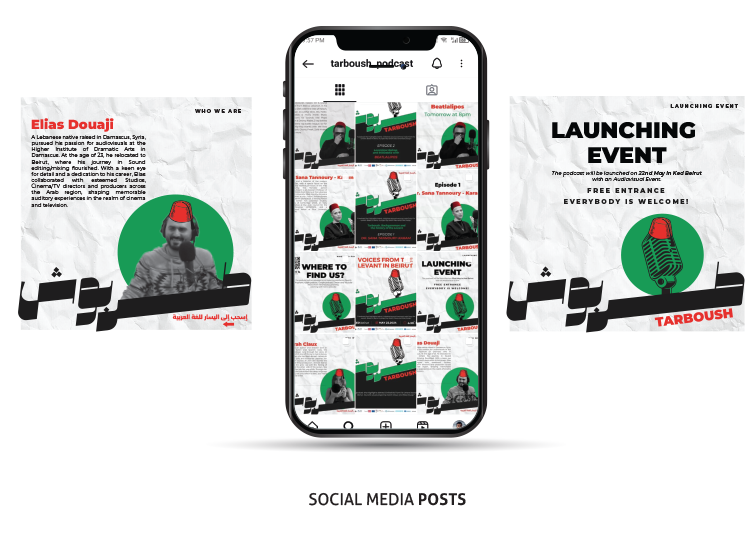 Tarboush Podcast social media posts
